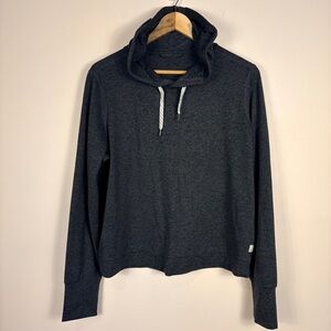 Vuori Essential Pullover Hoodie Charcoal Gray DreamKnit Athleisure Lounge